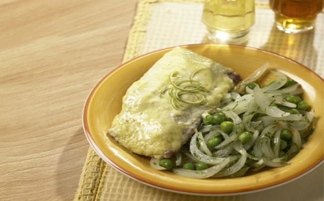 Pescado con mayonesa de kion y limón